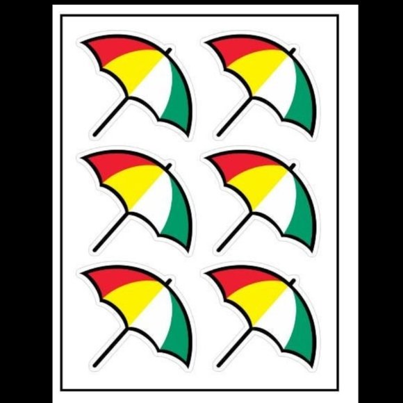 ARNOLD PALMER UMBRELLA GOLF LAMINATED STICKERS #1452 - Picture 1 of 1